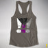Demisexual Pride Grunge Exclamation Points Racerback Tank - Dark Grey