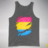 Pansexual Pride Flag Ripped Reveal Premium Tank Top - Deep Heather