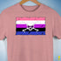 Genderfluid Pride Pirate Flag Premium Unisex T-Shirt - Mauve Heather