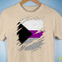 Demisexual Pride Flag Ripped Reveal Premium Unisex T-Shirt - Cream