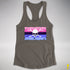 Omnisexual Pride Pirate Flag Racerback Tank - Dark Grey