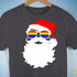 Santa’s LGBTQ Rainbow Pride Flag Shades Premium Unisex T-Shirt - Dark Grey Heather