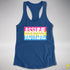 Assume Nothing Pansexual Pride Flag Racerback Tank - Royal