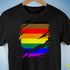 Philly LGBTQ Gay Pride Flag Ripped Reveal Premium Unisex T-Shirt - Black