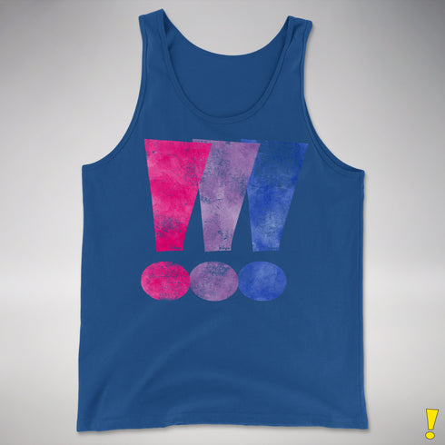 Bisexual Pride Exclamation Points Premium Tank Top - Royal Blue