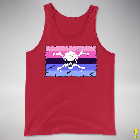 Omnisexual Pride Pirate Flag Premium Tank Top - Red