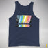 Queer Pride Grunge Exclamation Points Premium Tank Top - Navy