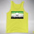Aromantic Pride Pirate Flag Premium Tank Top - Neon Yellow