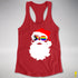 Santa’s LGBTQ Progress Pride Flag Shades Racerback Tank - Red