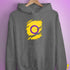 Intersex Pride Flag Ripped Reveal Hoodie - Grey Heather