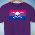 Bisexual Pride Pirate Flag Premium Unisex T-Shirt - Purple
