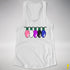 Genderfluid Pride Christmas Lights Racerback Tank - White