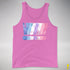 Bigender Pride Grunge Exclamation Points Premium Tank Top - Neon Pink