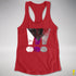 Demisexual Pride Grunge Exclamation Points Racerback Tank - Red