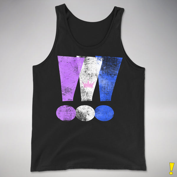 Drag Pride Grunge Exclamation Points Premium Tank Top - Black