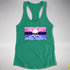 Omnisexual Pride Pirate Flag Racerback Tank - Kelly Green