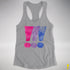 Bisexual Pride Exclamation Points Racerback Tank - Heather Grey