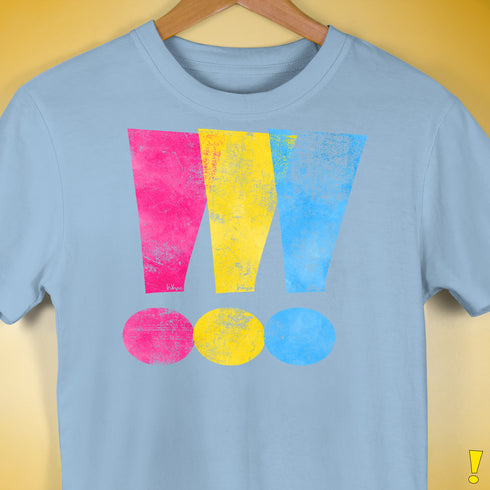 Pansexual Pride Exclamation Points Premium Unisex T-Shirt - Baby Blue