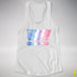 Bigender Pride Grunge Exclamation Points Racerback Tank - White