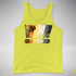 Bear Pride Grunge Exclamation Points Premium Tank Top - Neon Yellow