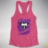 Lesbian Labrys Pride Flag Ripped Reveal Racerback Tank - Hot Pink
