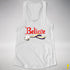 Believe Nonbinary Pride Jingle Bell Racerback Tank - White
