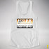 Assume Nothing Bear Pride Flag Racerback Tank - White