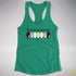 Agender Pride Christmas Lights Racerback Tank - Kelly Green