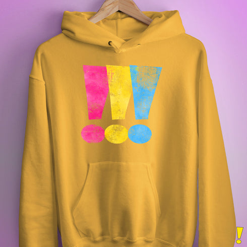 Pansexual Pride Exclamation Points Hoodie - Mustard