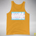 Assume Nothing Transgender Pride Flag Premium Tank Top - Gold