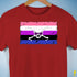 Genderfluid Pride Pirate Flag Premium Unisex T-Shirt - Red
