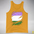 Genderqueer Pride Flag Ripped Reveal Premium Tank Top - Gold