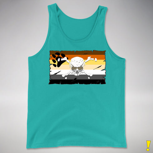 Bear Pride Pirate Flag Premium Tank Top - Teal