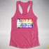 Assume Nothing LGBTQ Progress Pride Flag Racerback Tank - Hot Pink