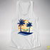 Aromantic Pride Hammock Summer Beach Sunset Racerback Tank - White