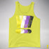 Nonbinary Pride Grunge Exclamation Points Premium Tank Top - Neon Yellow