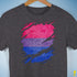 Bisexual Pride Flag Ripped Reveal Premium Unisex T-Shirt - Dark Grey Heather