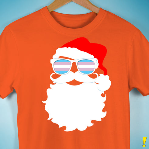 Santa’s Transgender Pride Flag Shades Premium Unisex T-Shirt - Orange