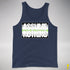 Assume Nothing Agender Pride Flag Premium Tank Top - Navy