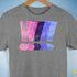 Distressed Omnisexual Pride Exclamation Points Premium Unisex T-Shirt - Grey Heather