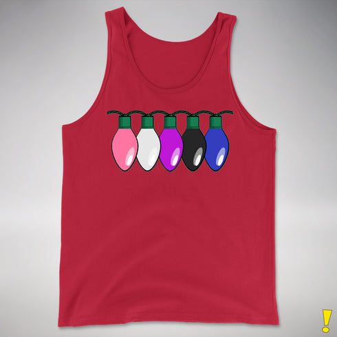 Genderfluid Pride Christmas Lights Premium Tank Top - Red
