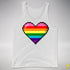 Gilbert Baker Original LGBTQ Gay Rainbow Pride Pixel Heart - White