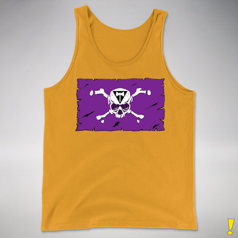 Lesbian Labrys Pride Pirate Flag Premium Tank Top - Gold