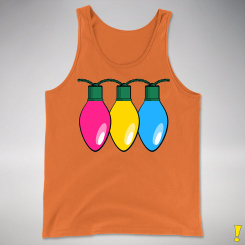 Pansexual Pride Christmas Lights Premium Tank Top - Orange