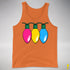 Pansexual Pride Christmas Lights Premium Tank Top - Orange