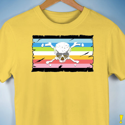 Queer Pride Pirate Flag Premium Unisex T-Shirt - Yellow