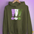 Genderqueer Pride Exclamation Points Hoodie - Army