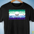 Gay Male Pride Pirate Flag Premium Unisex T-Shirt - Black