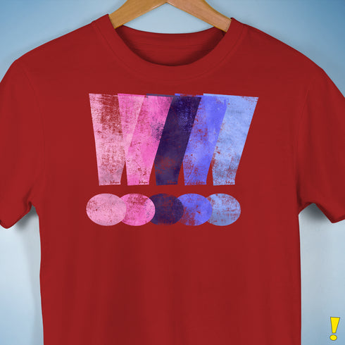 Distressed Omnisexual Pride Exclamation Points Premium Unisex T-Shirt - Red