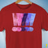 Distressed Omnisexual Pride Exclamation Points Premium Unisex T-Shirt - Red